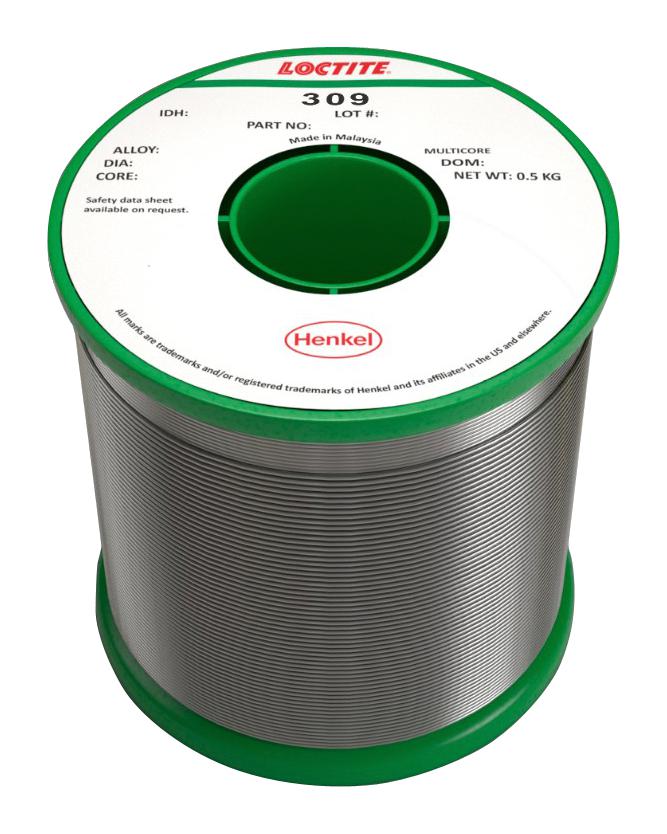 309 60EN 5C 1.2MM S 500G SOLDER WIRE, 60/40, 1.2MM, 500G MULTICORE / LOCTITE