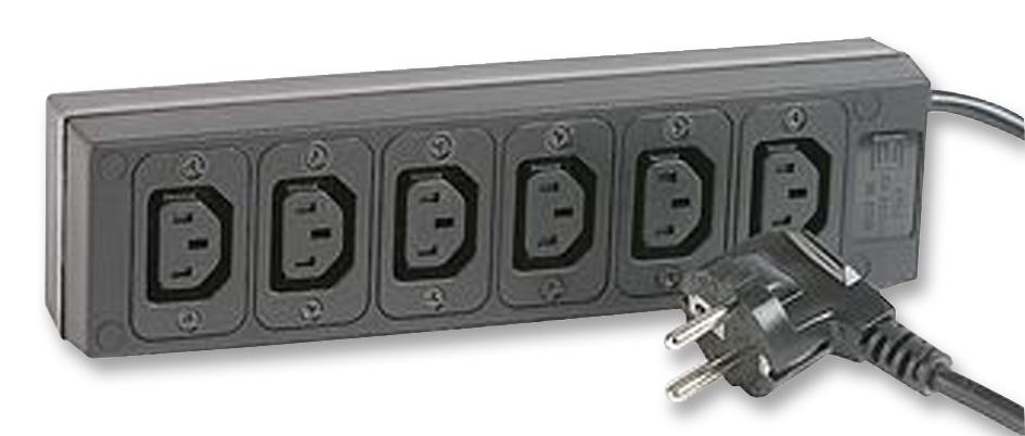 4740.4600 DISTRIBUTION BOARD, PLUG, 6WAY, 2M SCHURTER