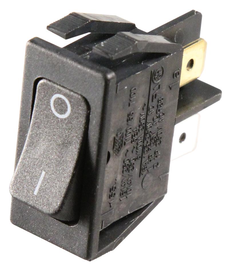 1552.3102 SWITCH, DPST, 16A, 250V, BLACK, I/O MARQUARDT