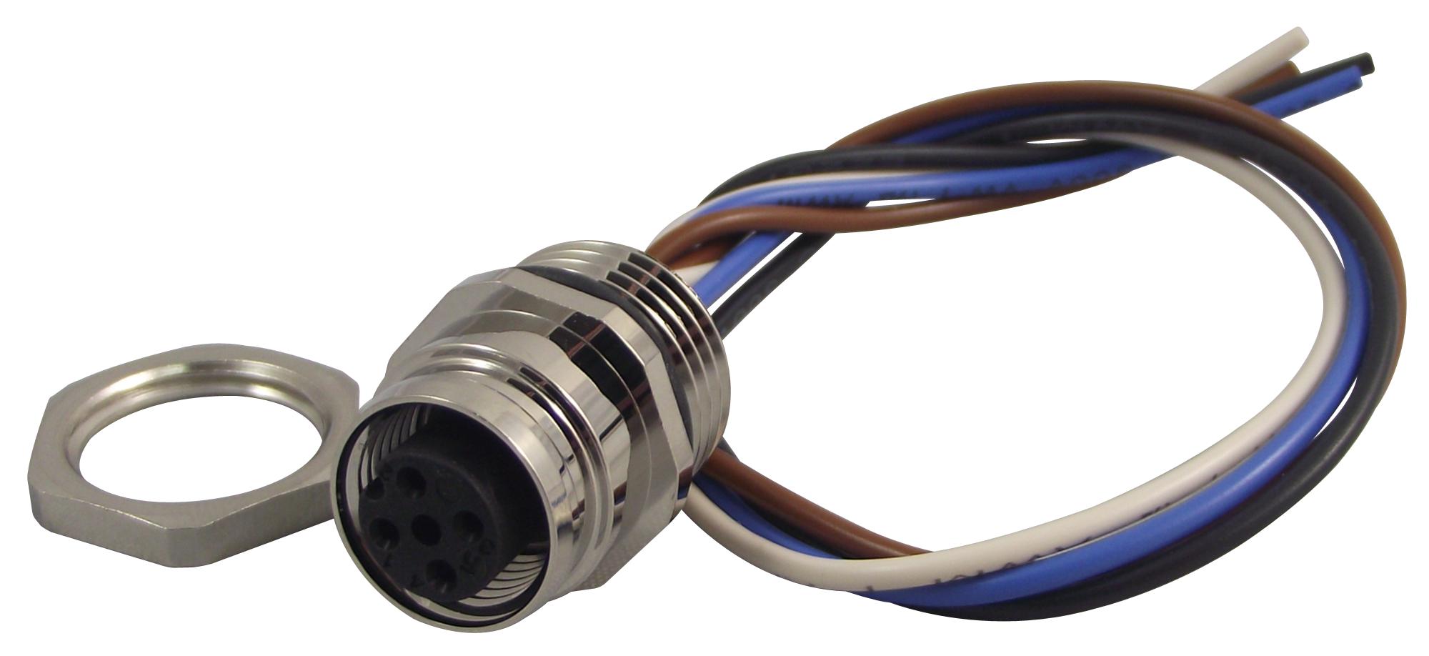 EF12M4FIX AU CIRCULAR, RECEPTACLE, 4 WAY, SCREW HIRSCHMANN