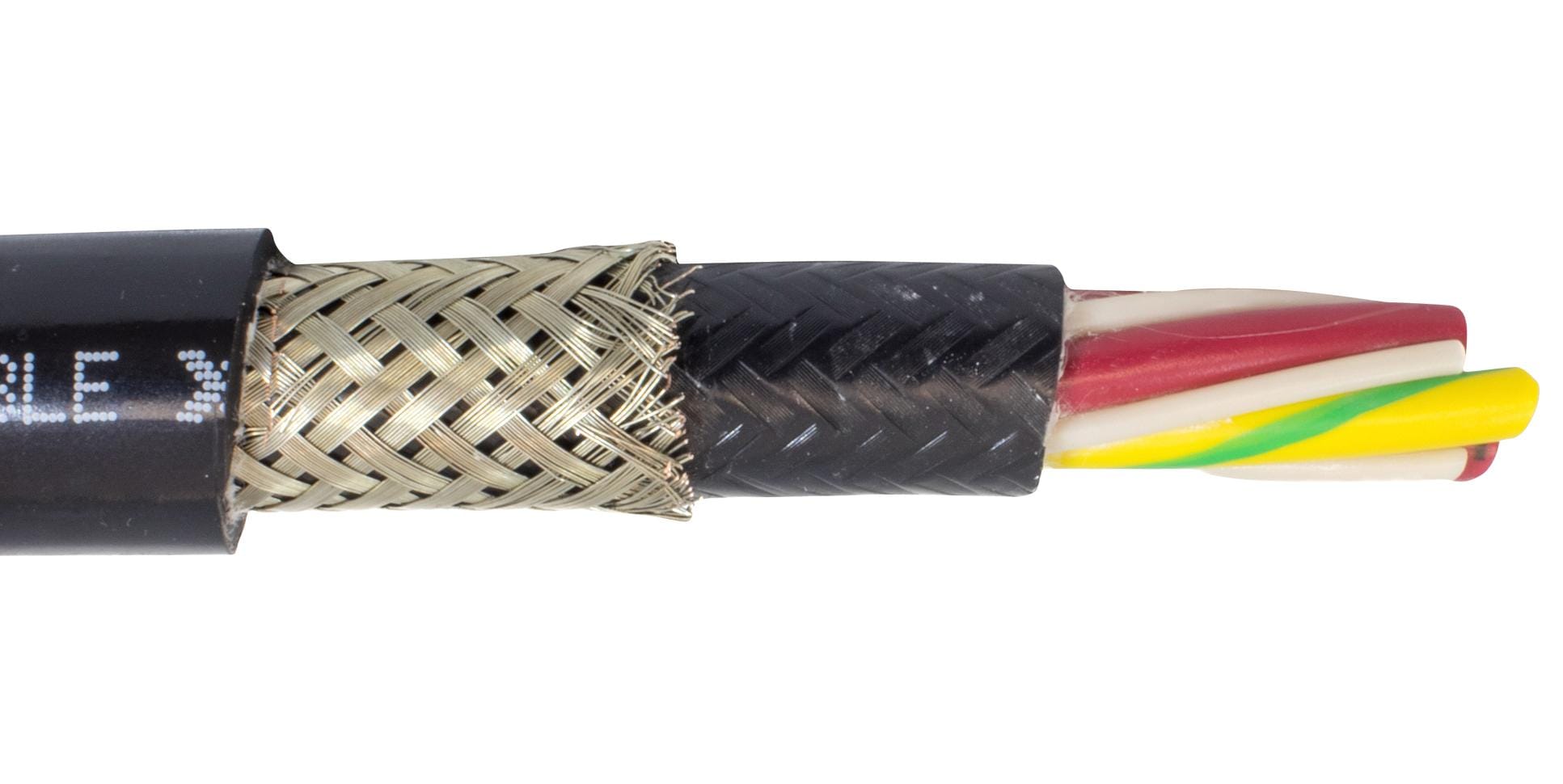 ALPHA WIRE Multicored 85805CY BK001 SHLD FLEX CABLE, 5COND, 18AWG, 305M ALPHA WIRE 3246122 85805CY BK001