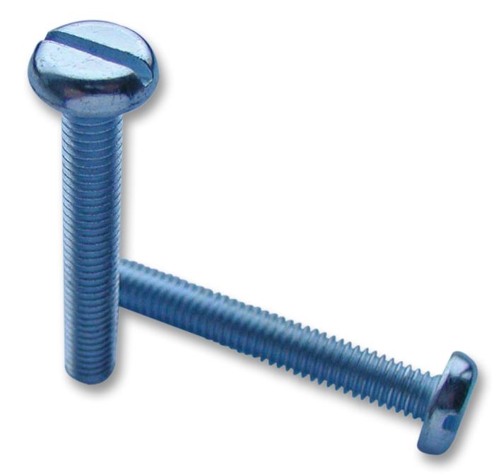 M312 PSBRMCN100- SCREW, SLT, PAN, BRASS, NP, M3X12, PK100 TR FASTENINGS