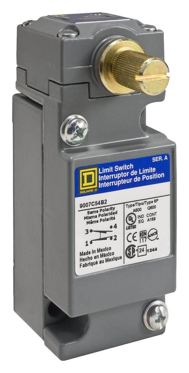 TELEMECANIQUE SENSORS Limit Switch 9007C54B2Y1901 LIMIT SW, SIDE ROTARY, SPDT-DB, 6A, 120V TELEMECANIQUE SENSORS 3212715 9007C54B2Y1901