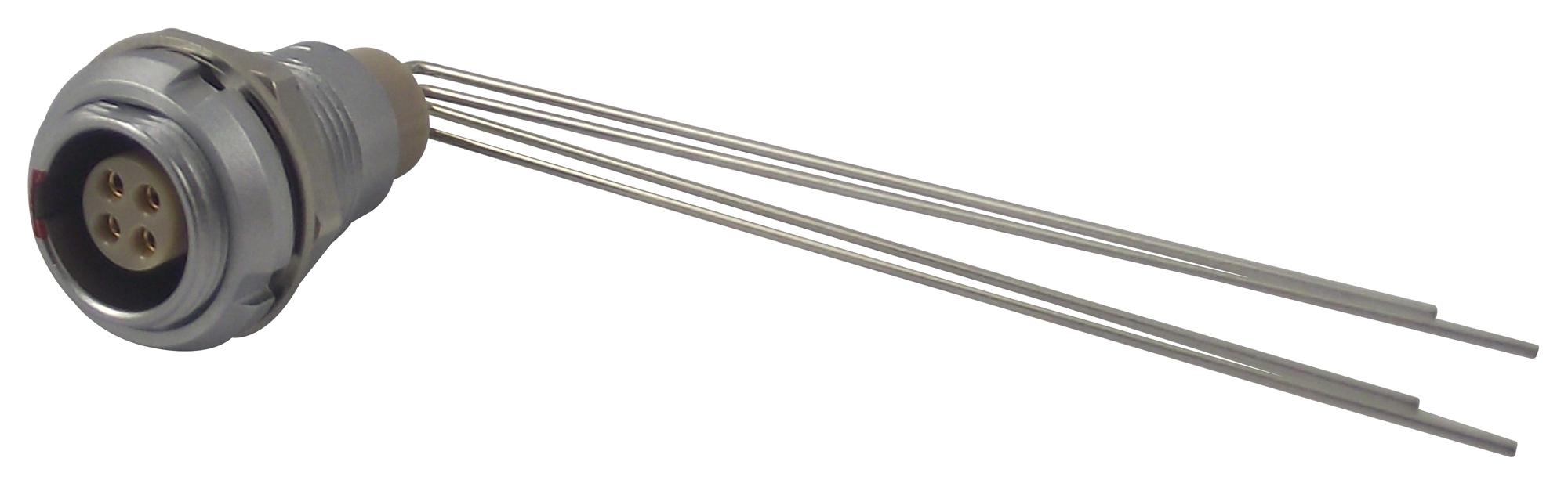 ECG.0B.304.CLV SOCKET, PANEL MOUNT, 0B, R/A, 4WAY LEMO