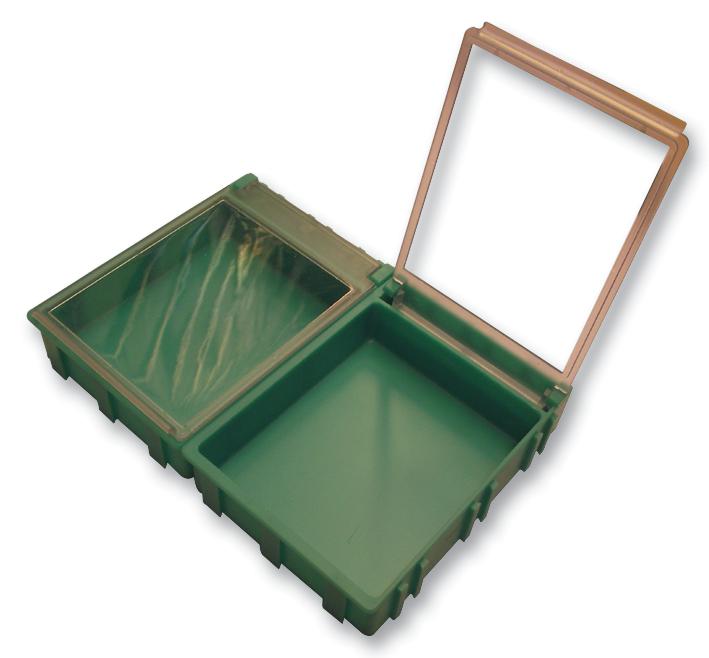 SMD-BOX N1-2-3-7-1 BOX, SMD, 16X12X15MM, B=GREEN, L=TRANSP LICEFA