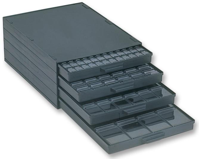 A1-4/4 ESD MIX CABINET, 4DRAWER, BLACK, ESD MIXED LICEFA