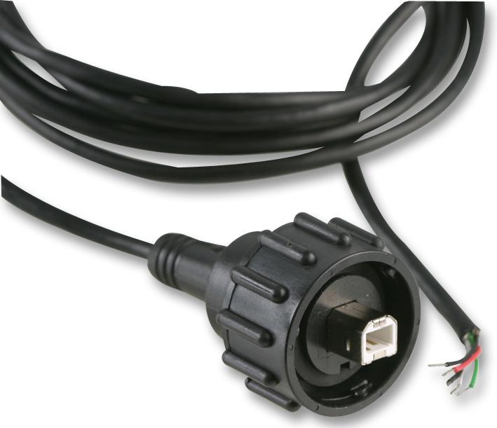 84728-1001 USB CABLE, 2.0, PLUG-FREE END, 2M MOLEX