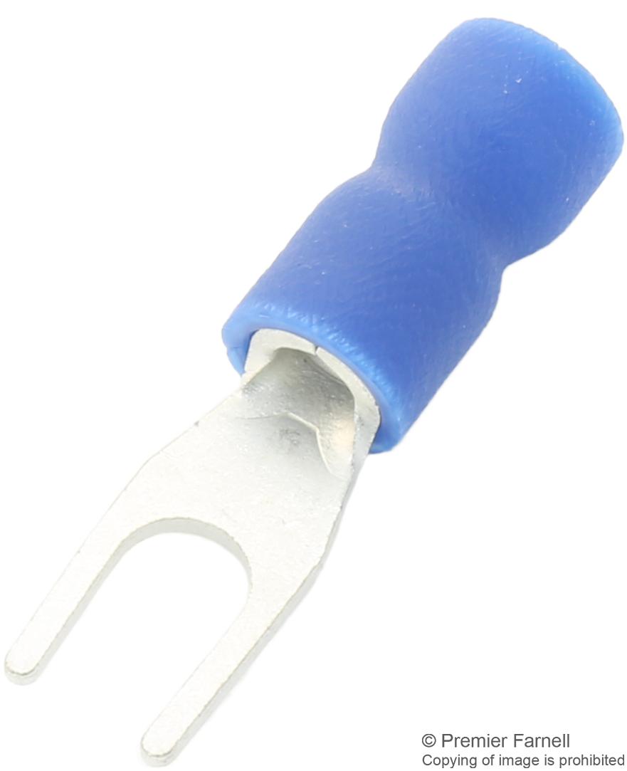 SVES2-3.7 CRIMP TERMINAL, FORK, 3.7MM, BLUE, PK100 MULTICOMP PRO