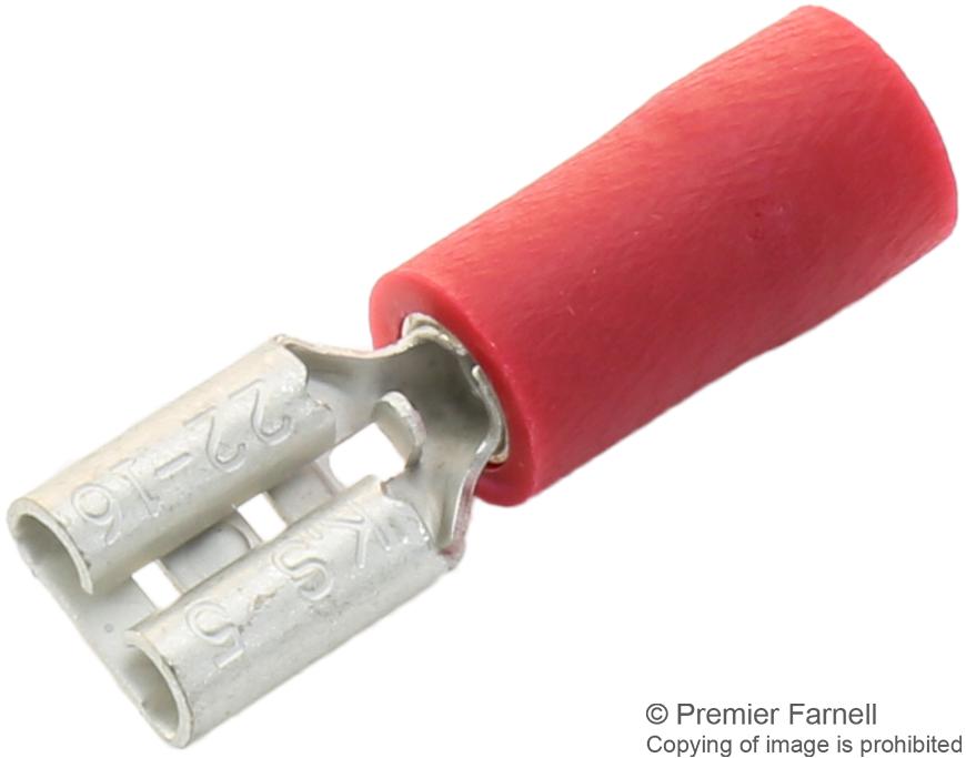 FDD1-110(5) CRIMP TERMINAL, FEMALE, RED, PK100 MULTICOMP PRO