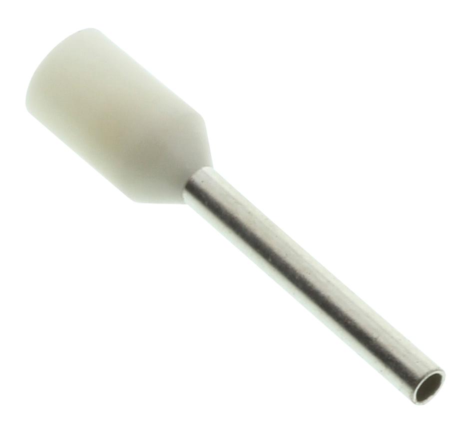 E7512-L-WHITE FERRULE, 20AWG, 18.5MM, NYLON, WHITE MULTICOMP PRO