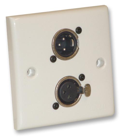 F267ZN WALL PLATE, XLR SOCKET/PLUG EAGLE