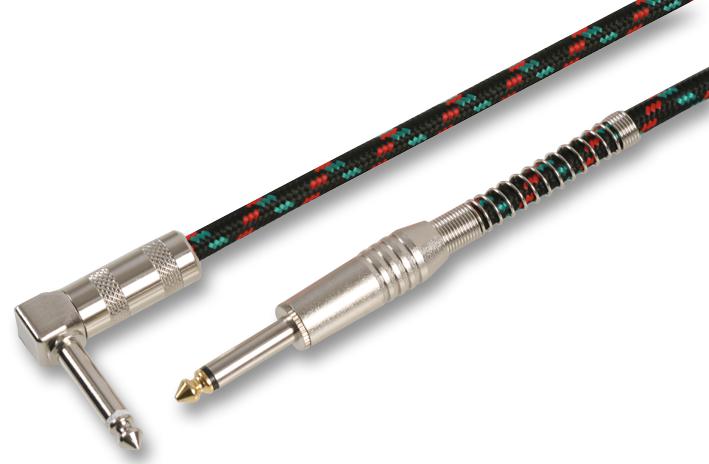 PLS00152 GUITAR LEAD, 90DEG BLACK, 5M PULSE