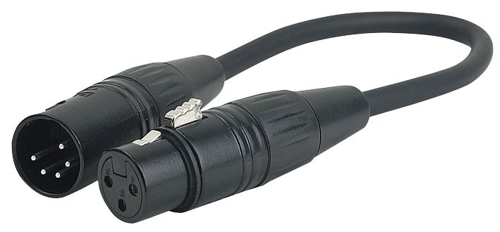 FLA36 XLR ADAPTOR LEAD, 5P PLUG TO 3P SKT SHOWTEC
