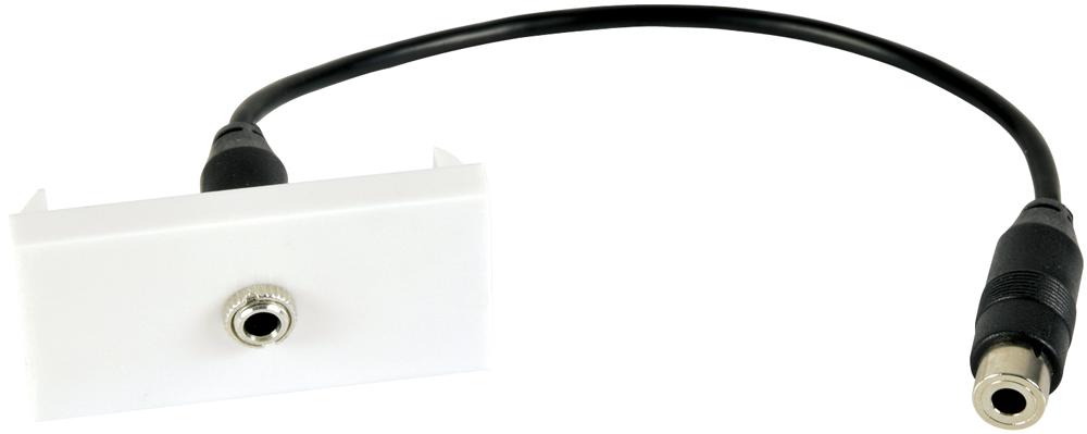 122.525UK WALL PLATE MODULE, 3.5MM, 50MM X 25MM AV:LINK