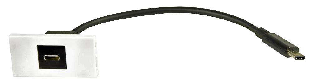 122.537UK WALL PLATE MODULE, USB TYPE C, 20MMX25MM AV:LINK