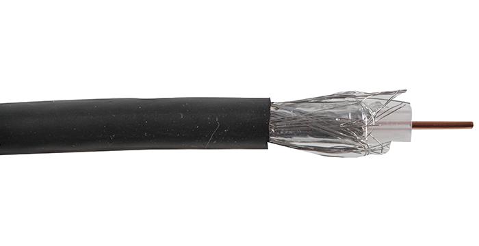 RG6UALBLK RG6U COAXIAL CABLE BLACK AL BRAID 100M PRO POWER