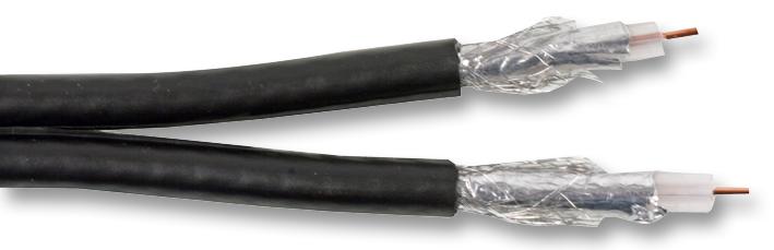 RG6UTWINBLKFF CABLE COAX RG6U TWIN BLACK FF 100M PRO POWER