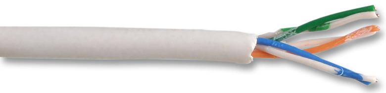 3PR100M UNSHLD MULTICORED CABLE, 6POS, WHT, 100M PRO POWER