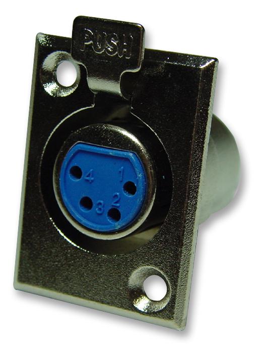 762.969 XLR CHASSIS SOCKET - 4 PIN ELECTROVISION