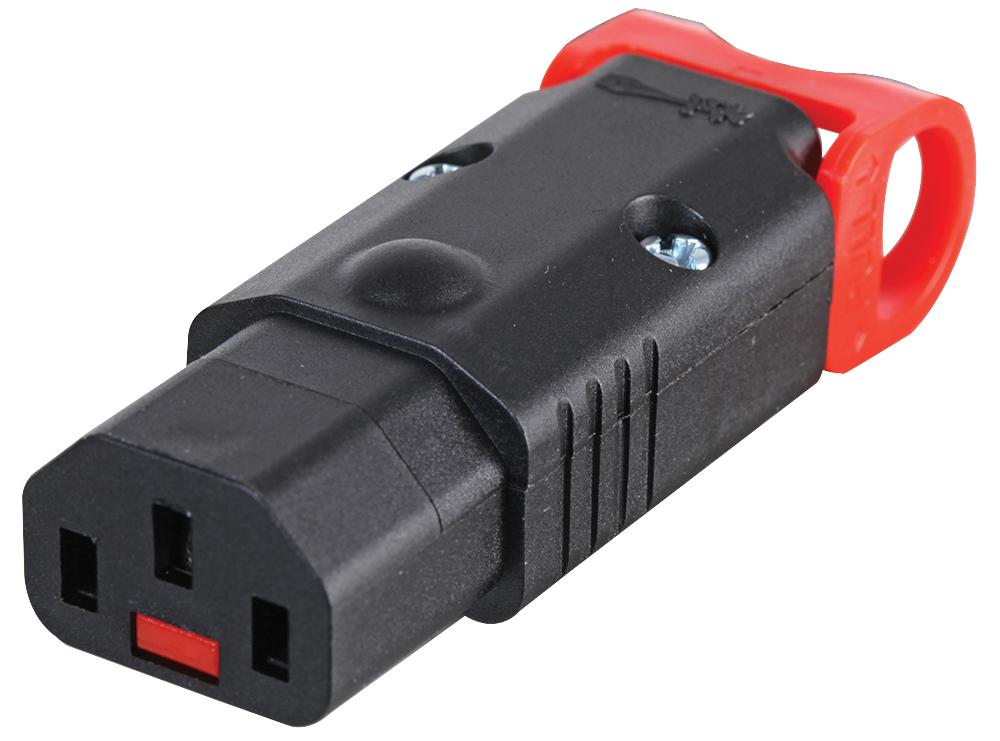 PA130100BK IEC LOCK+ C13 LOCKABLE CONNECTOR IEC LOCK