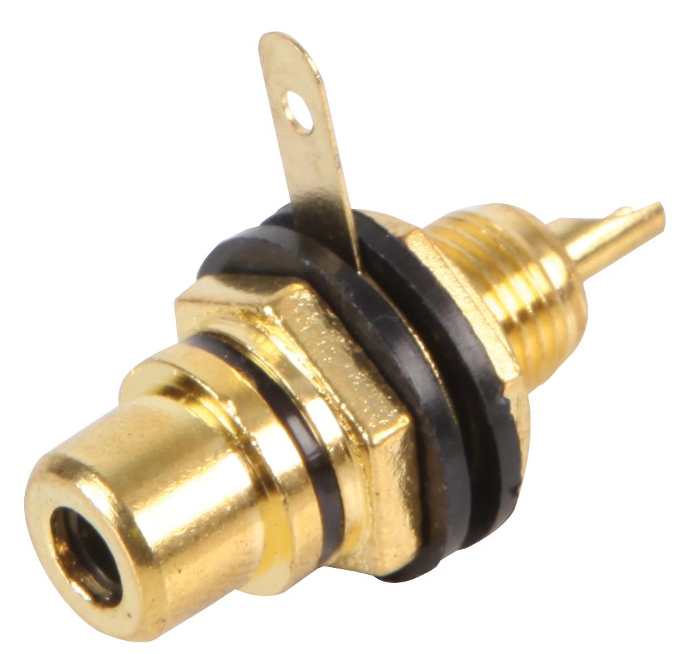 PSG08636 CHASSIS SOCKET, PHONO/RCA, GOLD/BLACK PRO SIGNAL