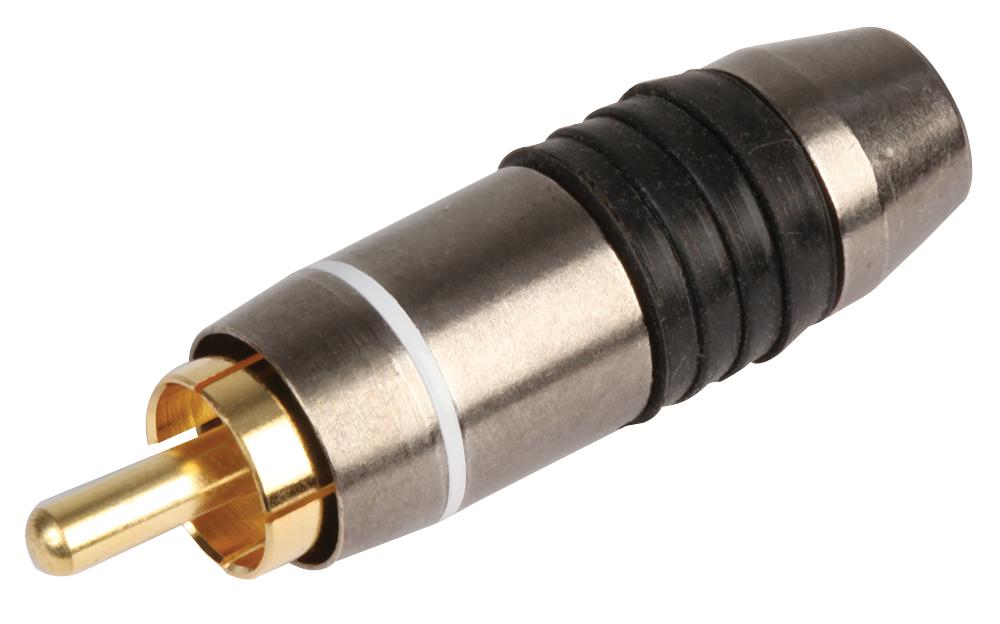 PSG08660 PHONO PLUG, BLACK/WHITE/GOLD PRO SIGNAL