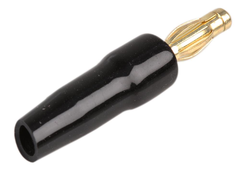 PSG08682 4MM PLUG, BLACK/GOLD PRO SIGNAL