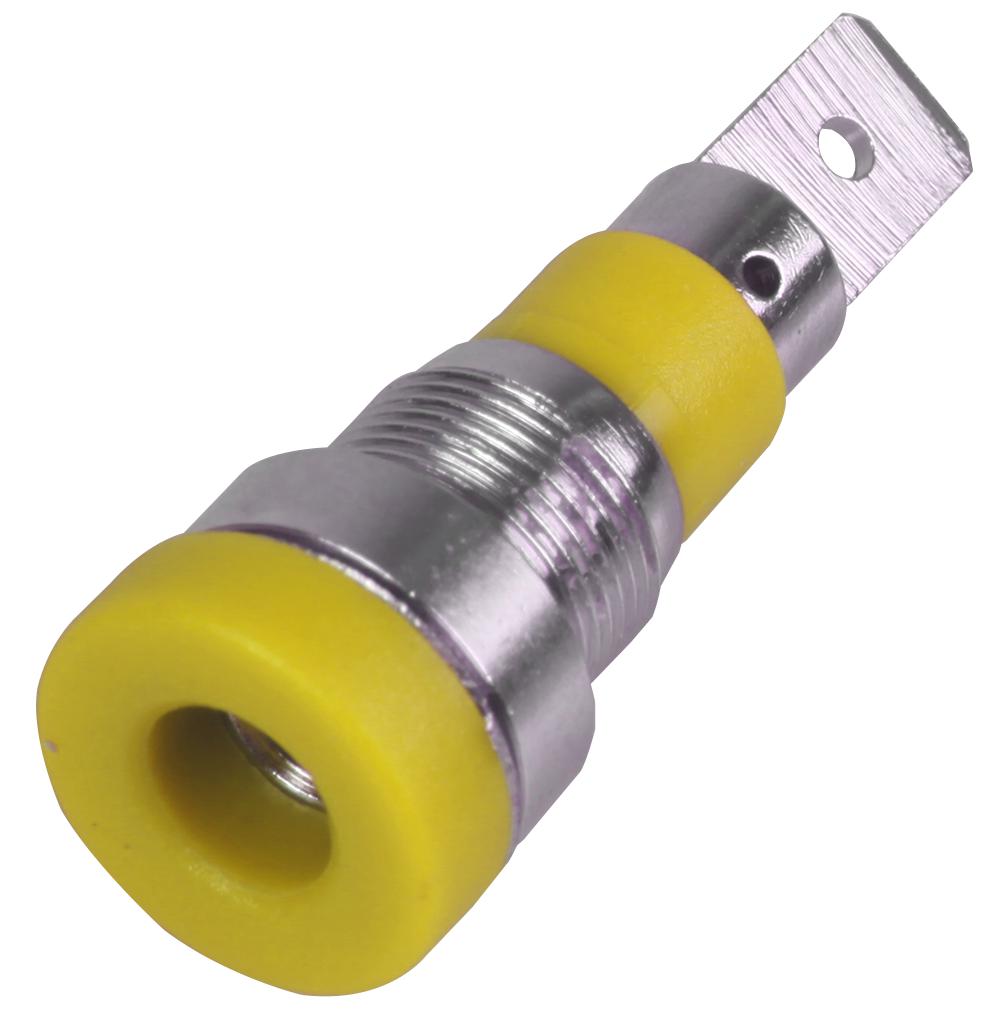 24.241.3 SOCKET, 4MM, YELLOW MULTICOMP