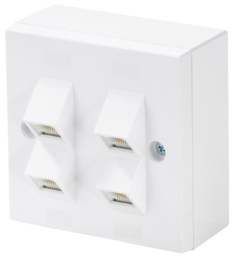 FJ445 FACEPLATE, RJ45, 8P8C, 4PORT, CAT5E TUK