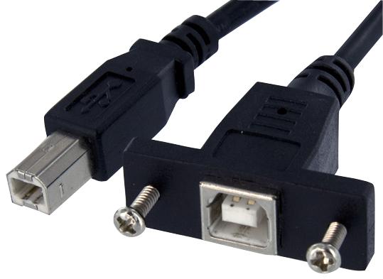 USBPNLBFBM1 LEAD, PANEL MOUNT USB B FEMALE-B MALE STARTECH