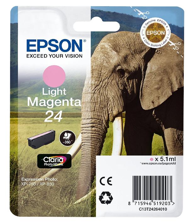 C13T24264010 INK CARTRIDGE, T2426, LT MAGENTA, EPSON EPSON