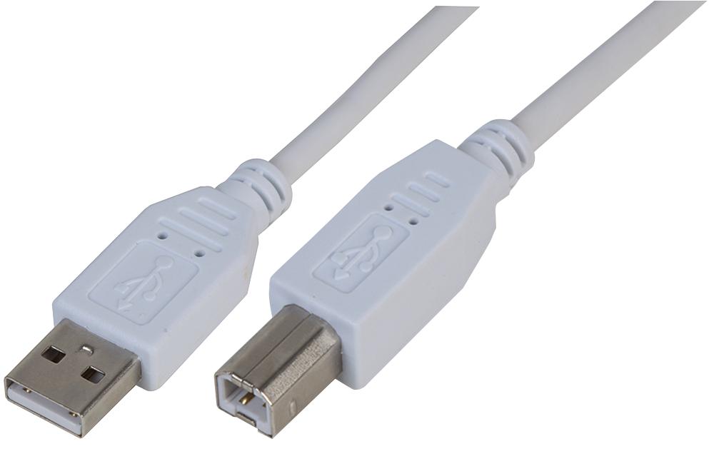 PSG91449 LEAD, USB2.0 A MALE - B MALE, WHITE 3M PRO SIGNAL