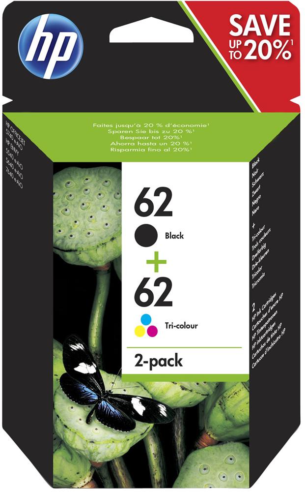N9J71AE INK CART, N9J71AE, NO.62 BLACK/COLOUR HEWLETT PACKARD