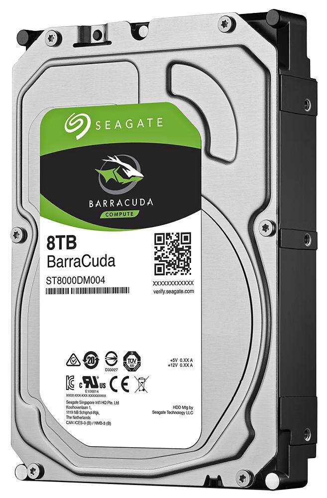 ST8000DM004 DRIVE, 3.5IN DESKTOP, BARRACUDA 8TB SEAGATE