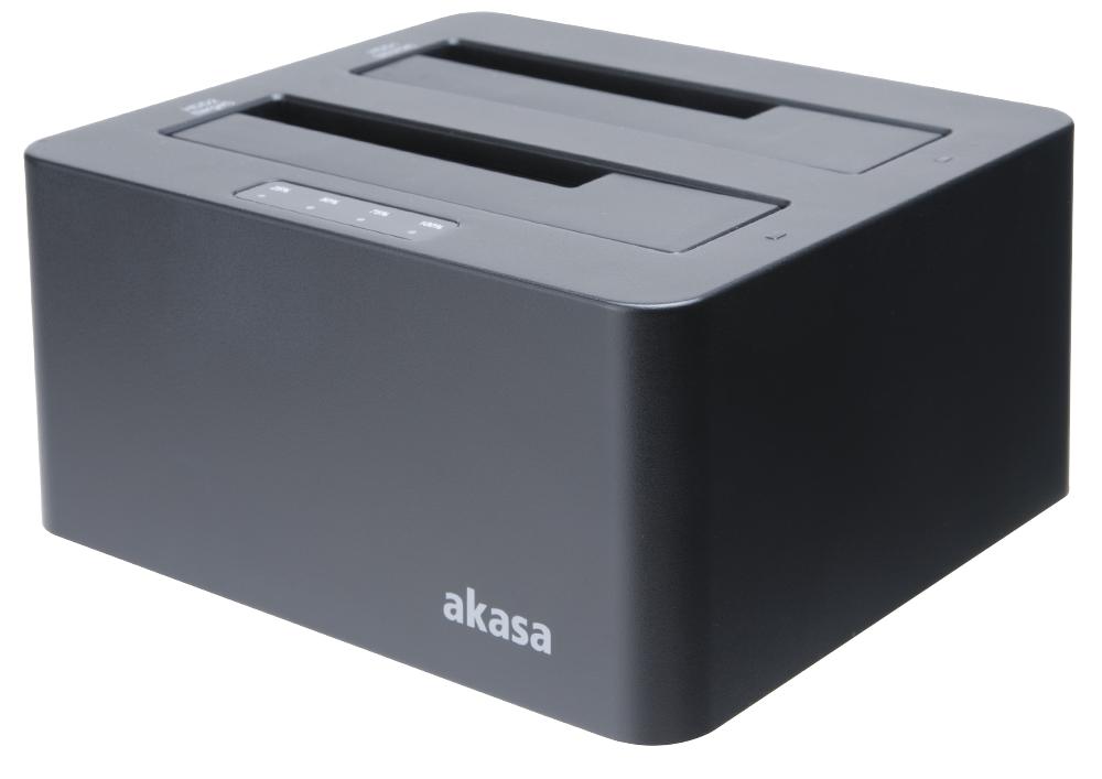 AK-DK08U3-BK DOCK STATION, DUAL BAY USB3.1 CLONE AKASA