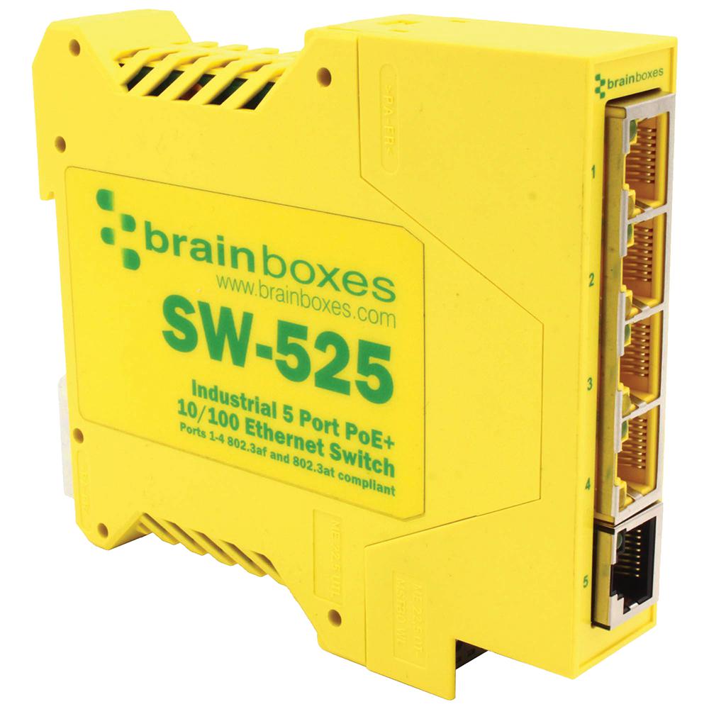 SW-525 ETHERNET SWITCH, 5 X RJ45, 10/100MBPS BRAINBOXES