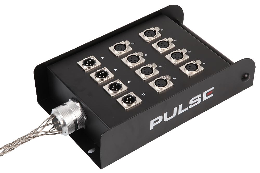 PSG01424 12 WAY (8/4) LOADED XLR STAGE BOX PULSE