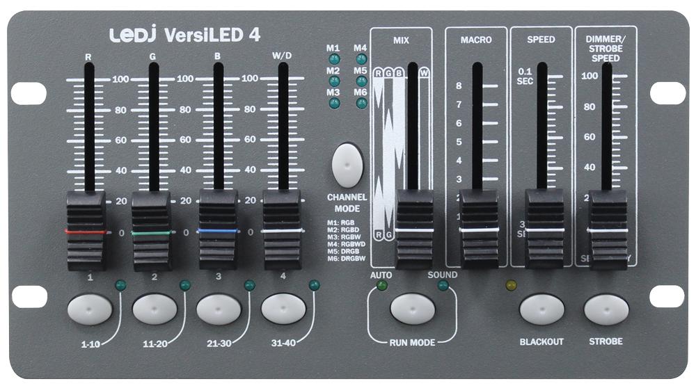 LEDJ321 DMX CONTROL, 4 CHANNEL LEDJ