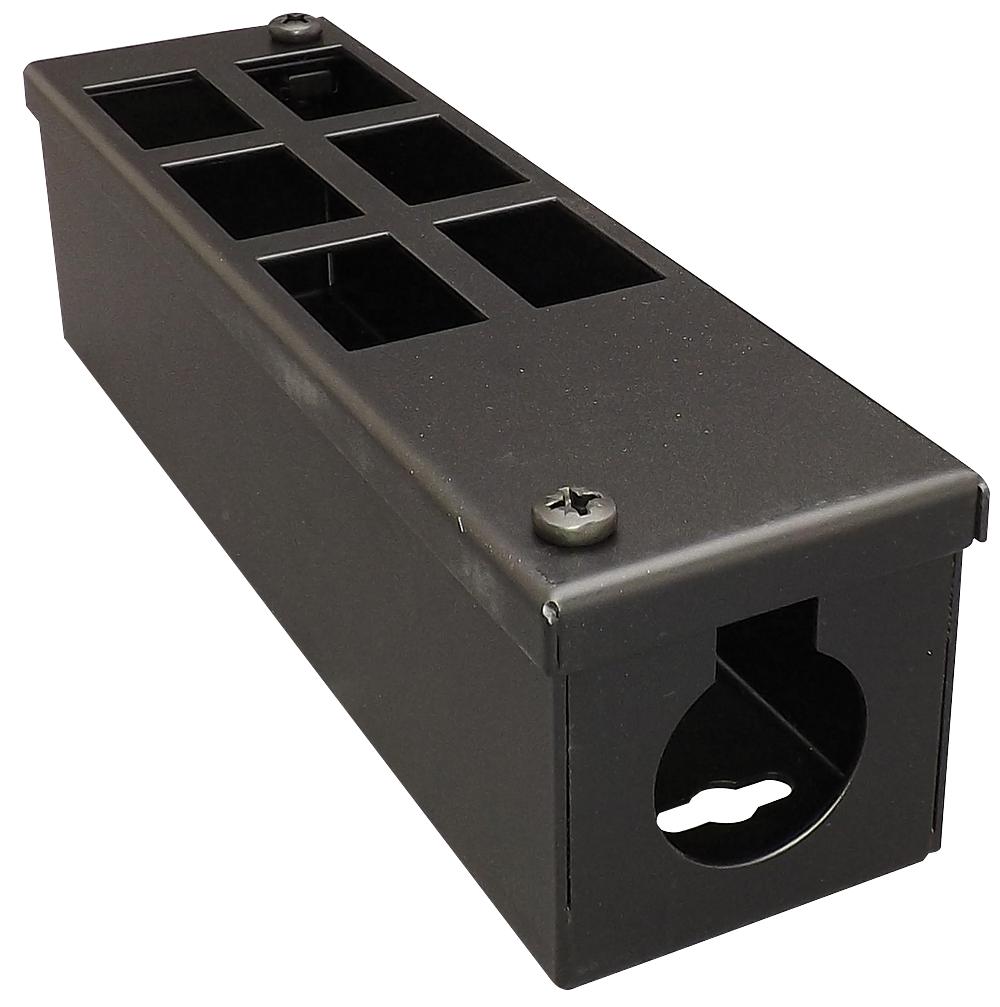 MGOP6 CONDUIT BOX, GOP 6WAY, STEEL, BLACK TUK