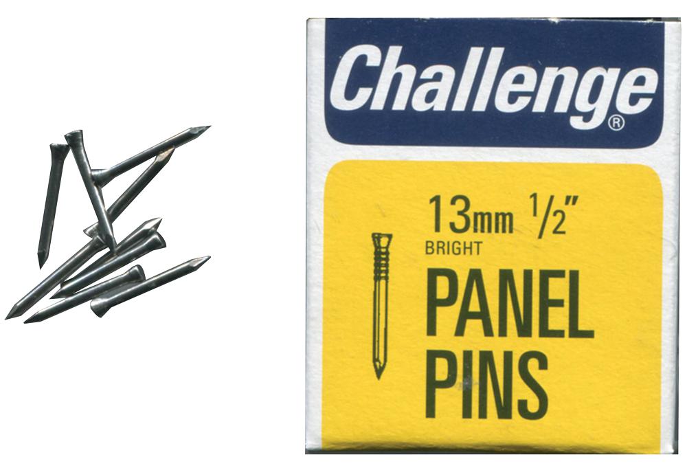 10602 PANEL PINS BRIGHT, 13MM (30G) CHALLENGE