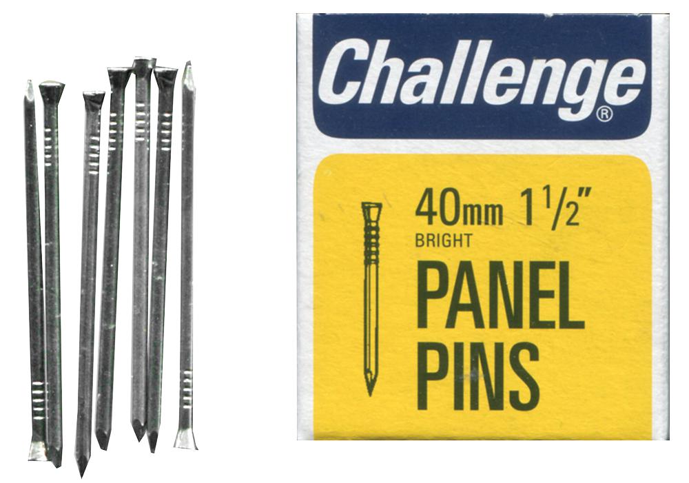 10612 PANEL PINS BRIGHT, 40MM (40G) CHALLENGE