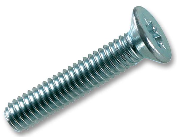 CP6M25 SCREW, CSK, POZI, M6X25, 100PK DURATOOL