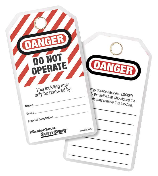 497A DO NOT OPERATE TAGS (PK12) MASTER LOCK