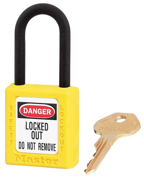 406YLW NON CONDUCTIVE LOCKOUT PADLOCK YELLOW MASTER LOCK