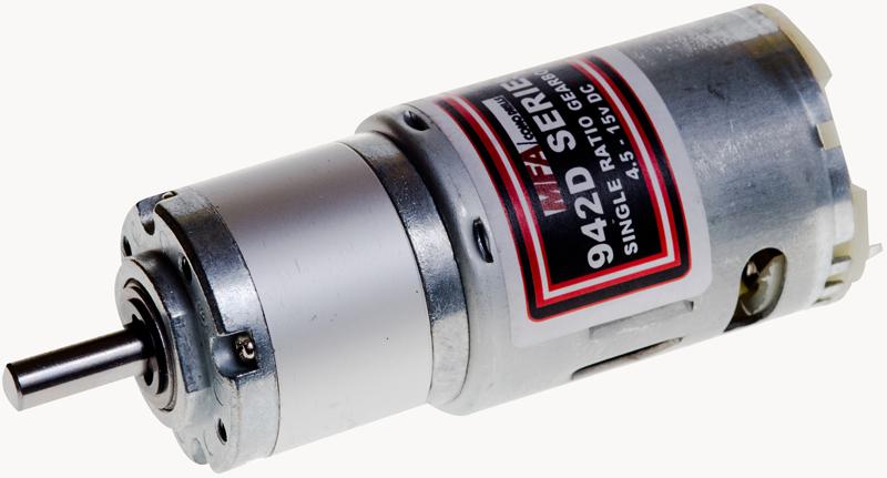 942D511 GEARED MOTOR, 37MM, 6MM, 4.5-15VDC, 51:1 MFA