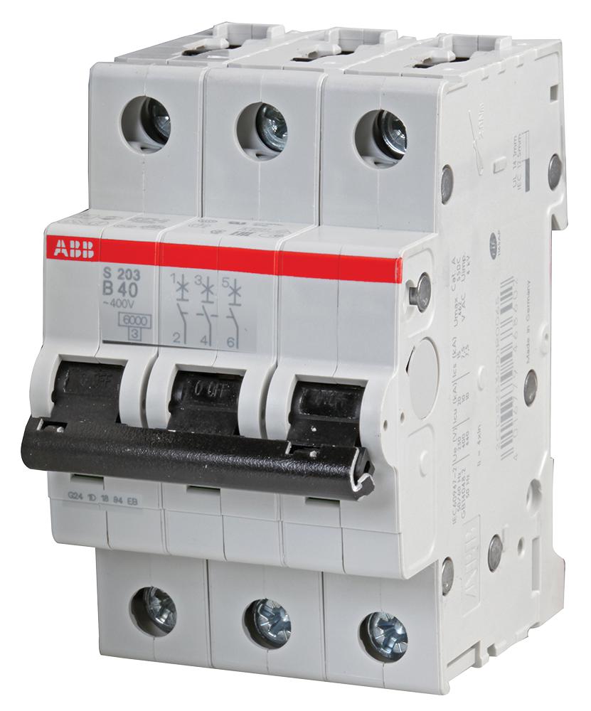 S203-B40 CIRCUIT BREAKER, THERMAL MAG, 3 POLE ABB