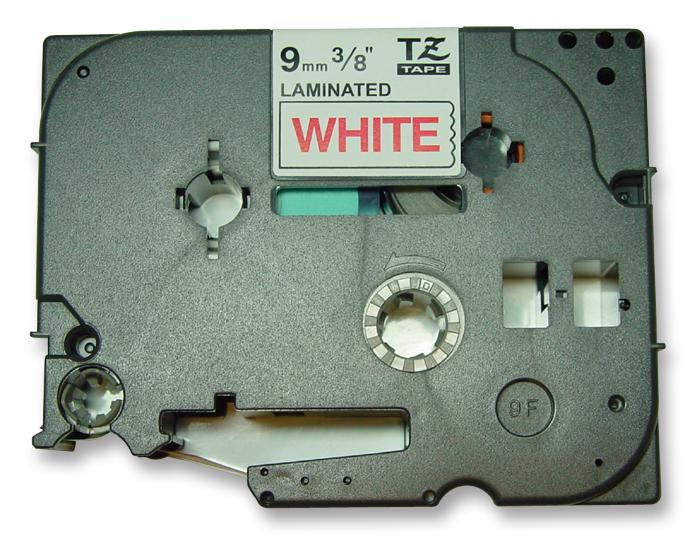TZE222 9MM RED ON WHITE TAPE BROTHER