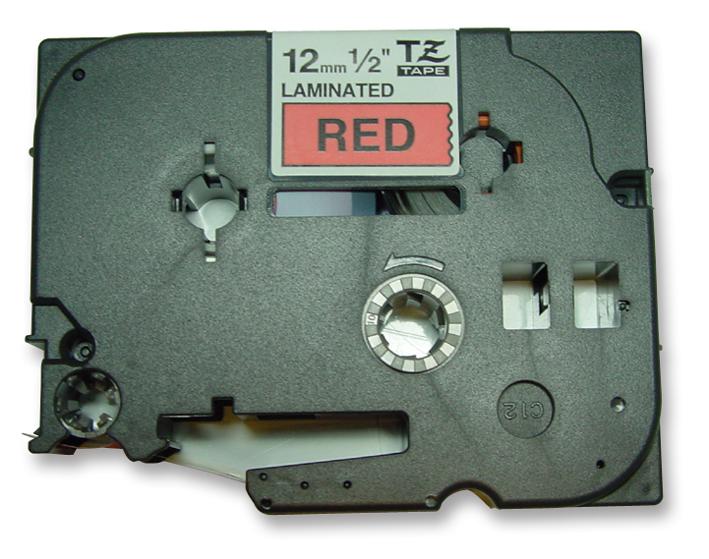 TZE431 12MM BLACK ON RED TAPE BROTHER
