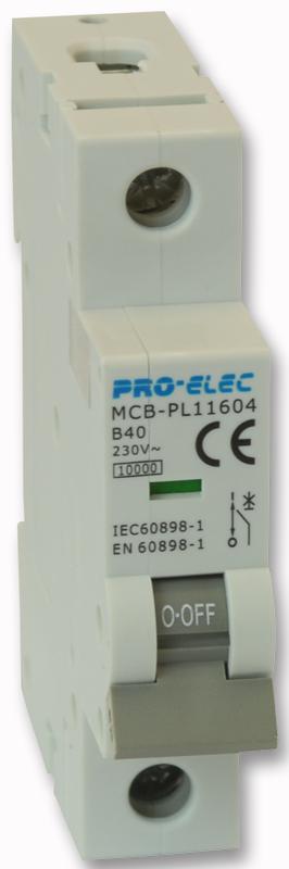 AUB7 1P  B40A THERMAL MAG CKT BREAKER, 1P, 40A, 230VAC PRO ELEC