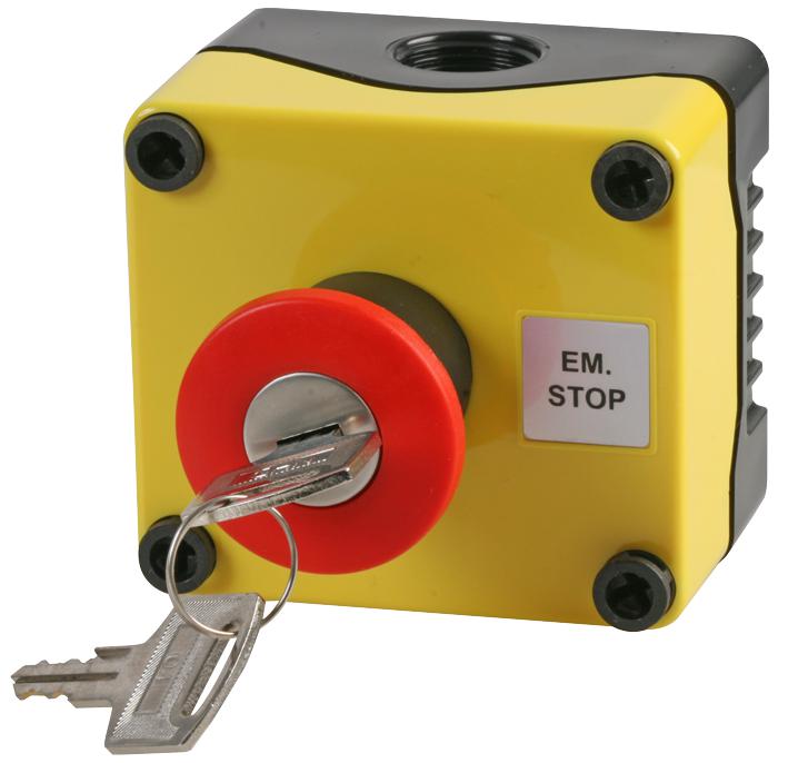 1DE.01.03AB-POS E-STOP SWITCH, SPST, 3A, 240, IP56/PANEL HYLEC